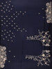 Midnight Blue Floral Sequins Embroidered Satin Saree