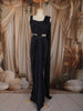 Midnight Blue Heavy Beads Embroidered Design Shimmer Ready To Wear Saree with Designer Blouse