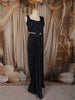 Midnight Blue Heavy Beads Embroidered Design Shimmer Ready To Wear Saree with Designer Blouse