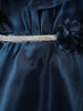 Midnight Blue Layered Design Satin Frock
