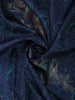 Midnight Navy Blue Abstract Woven Design Pure Kanchipuram Silk Saree