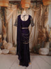 Midnight Navy Blue Floral Sequins and Beads Embroidered Design Crepe Silk Ready To Wear Saree with Matching Designer Blouse