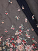 Midnight Navy Blue Floral Sequins and Beads Embroidered Design Net Designer Saree