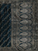 Midnight Navy Blue Floral Vine Zari Woven Design Semi Banarasi Silk Saree with Contrast Designer Blouse