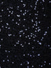 Midnight Navy Blue Heavy Sequins Embroidered Design Sequins Fabric Party Wear Fish Cut Gown with Draped Beaded Shoulder Chains