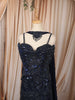 Midnight Navy Blue Heavy Sequins and Beads Embroidered Design Net Mermaid Bridal Lehenga and Corset Blouse  with Matching Choker Dupatta
