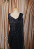 Midnight Navy Blue Heavy Sequins and Beads Embroidered Design Net Ready to Wear Party Saree with Designer Corset Blouse
