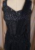 Midnight Navy Blue Heavy Sequins and Beads Embroidered Design Net Ready to Wear Party Saree with Designer Corset Blouse