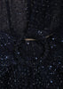 Midnight Navy Blue Heavy Sequins and Beads Embroidered Design Net Ready to Wear Party Saree with Designer Corset Blouse