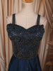 Midnight Navy Blue Heavy Silver Beads Embellished Design Semi Silk Party Wear Lehenga With Matching Dupatta