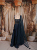 Midnight Navy Blue Heavy Silver Beads Embellished Design Semi Silk Party Wear Lehenga With Matching Dupatta