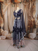 Midnight Navy Blue Heavy Stone Embellished Design Banarasi Silk Party Wear Lehenga with Matching Dupatta