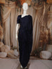Midnight Navy Blue Heavy Stone Embellished Design Satin Party Wear Saree with Stone Work Border