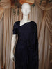 Midnight Navy Blue Heavy Stone Embellished Design Satin Party Wear Saree with Stone Work Border