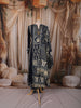 Midnight Navy Blue Traditional Motif Printed Design Crepe Silk Anarkali Salwar Suit with Matching Dupatta