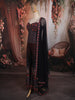 Midnight Purple Ajrakh Printed Design Chiffon Party Wear Palazzo Suit with Matching Dupatta