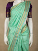 Mint Aqua Green Butta Woven Design Pure Kanchipuram Silk Saree with Zari Border