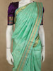 Mint Aqua Green Butta Woven Design Pure Kanchipuram Silk Saree with Zari Border