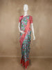Mint Aqua Blue Floral Woven Design Art Silk Designer Saree