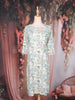 Mint Green Abstract Printed Cotton Rayon Kurti