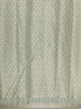 Mint Green Floral And Bird Printed Tussar Silk Saree