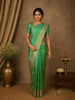 Mint Green Floral Butta Woven Design Pure Banarasi Saree