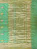 Mint Green Floral Butta Woven Design Pure Banarasi Saree