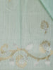 Mint Green Floral Butta Woven Design Semi Tussar Saree