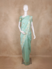 Mint Green Floral Butta Woven Design Semi Tussar Saree