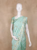 Mint Green Floral Butta Woven Design Semi Tussar Saree