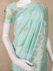 Mint Green Floral Butta Woven Design Semi Tussar Saree
