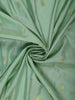Mint Green Floral Design Zari Woven Silk Saree - Diadem