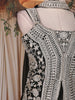 Mint Green Floral Embroidered Design Georgette Palazzo Suit