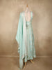 Mint Green Floral Embroidered Tissue Silk Palazzo Suit with Dupatta