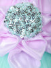 Mint Green Floral Layered Design Net Ruffle Frock