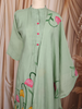 Mint Green Floral Painted Cotton Salwar Suit with Dupatta
