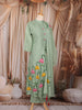 Mint Green Floral Painted Cotton Salwar Suit with Dupatta
