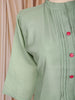 Mint Green Floral Painted Cotton Salwar Suit with Dupatta