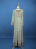 Mint Green Floral Printed Anarkali Gown Set - Diadem
