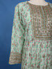 Mint Green Floral Printed Anarkali Gown Set - Diadem