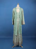 Mint Green Floral Printed Anarkali Gown Set - Diadem