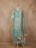 Mint Green Floral Printed Cotton Salwar Suit with Dupatta