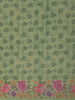 Mint Green Floral Printed Design Semi Tussar Saree