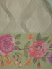 Mint Green Floral Printed Design Semi Tussar Saree