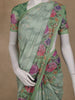 Mint Green Floral Printed Design Semi Tussar Saree