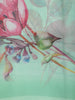 Mint Green Floral Printed Soft Chiffon Saree