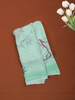 Mint Green Floral Printed Soft Chiffon Saree
