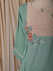 Mint Green Floral Thread Embroidered Design Cotton Salwar Suit