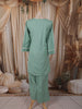 Mint Green Floral Thread Embroidered Design Cotton Salwar Suit