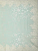 Mint Green Floral Vine Sequins Embroidered Design Chiffon Party Wear Saree with Designer Border